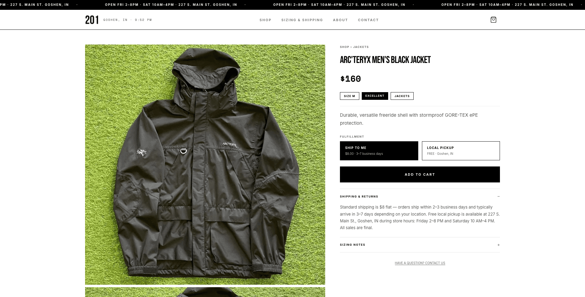 201 Thrift e-commerce
